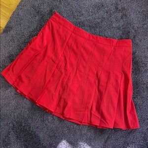 NWT HALARA Pleated Red Tennis Skirt